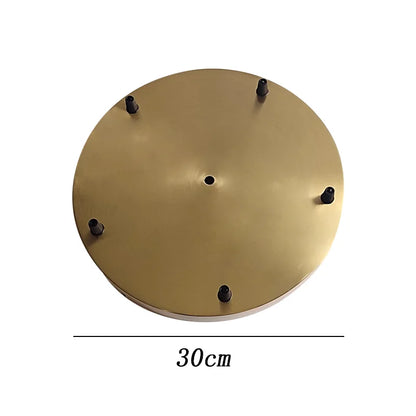 DecorBites™ Brass Ceiling Plate Iron Pendant Lamp Bases - DIY Round Chassis Kit