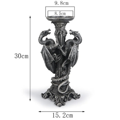 Decorbites™ Drachen-Leuchter-Skulpturen: Vintage-Tischdekoration für Zuhause & Büro.