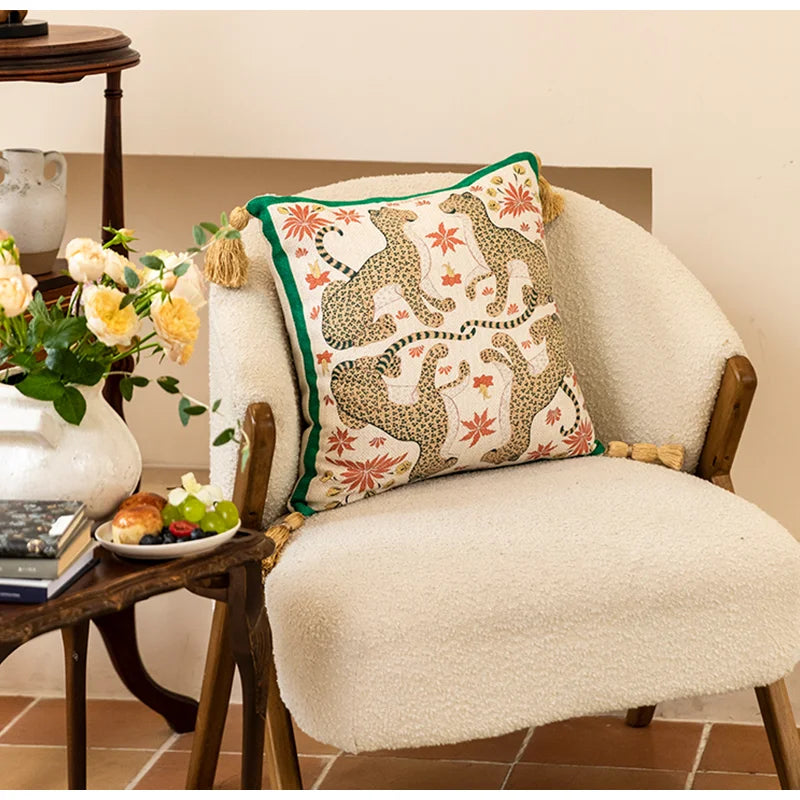 DecorBites™ Elephant Jungle Paradise Throw Pillow Cover