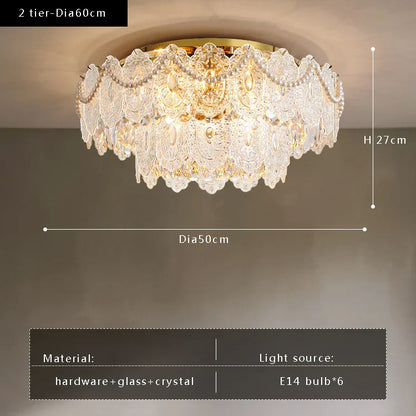 DecorBites™ Gold Pearl Pendant Chandelier - Living Room & Bedroom Decor