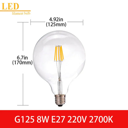 Bombilla de Filamento LED™ Decorbites Vidrio Transparente T16 A19 ST64 Regulable Luz Vintage