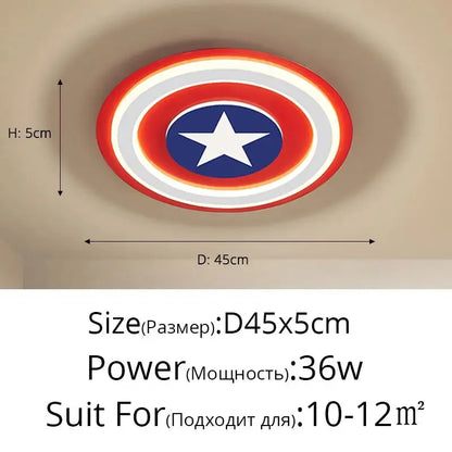 ديكوربايتس™ - مصباح سقف LED للأطفال برسومات كرتونية | مصابيح ديكور غرف نوم الأولاد والبنات