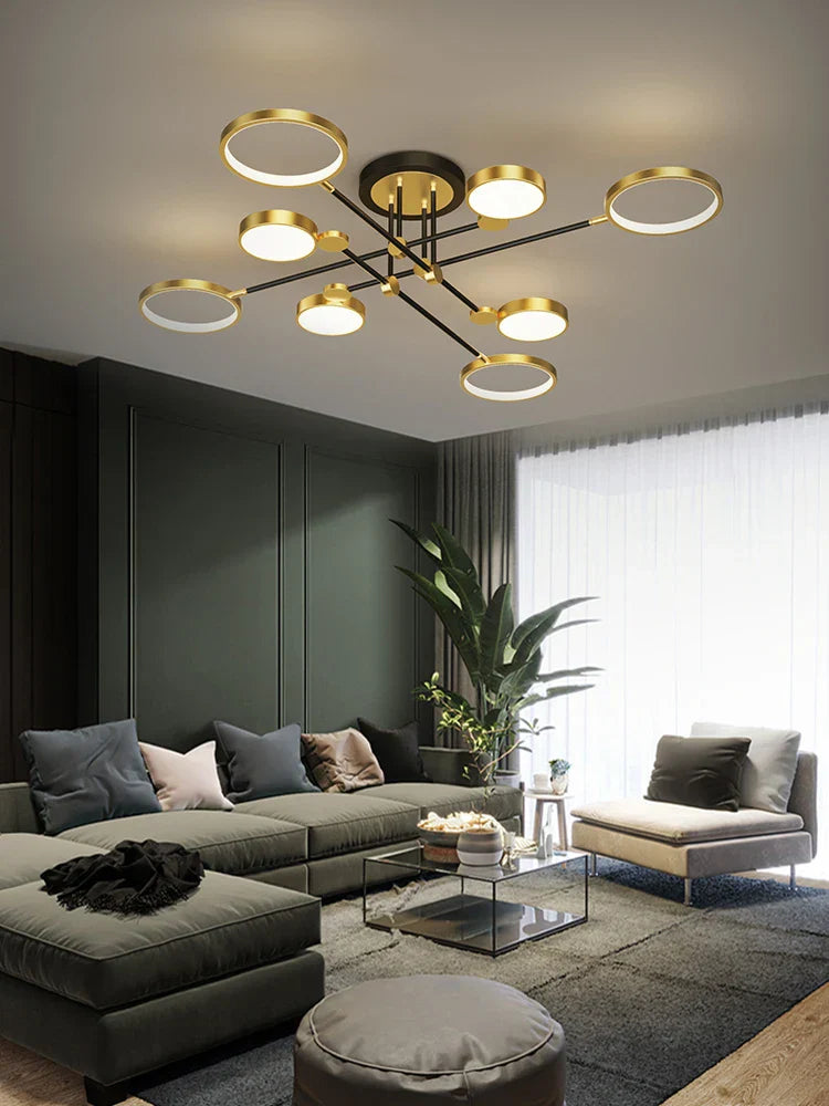 DecorBites™ LED Chandelier for Home Decor, Brightness Adjustable, Living Room, Dining Room Lighting