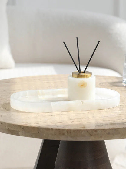 DecorBites™ Calacatta Marble Vanity Tray for Perfume Candles Jewelry Luxury Home Decor