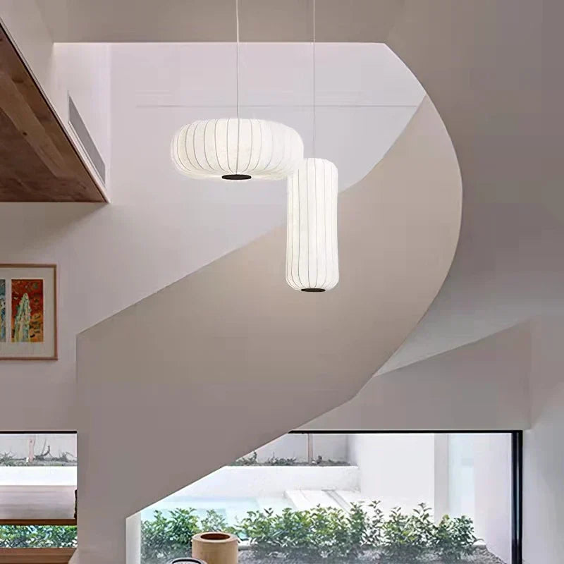 Decorbites™ Japanischer Stil Stoff-Hängelampe - Nordisches Design für Wohnzimmer und Restaurant