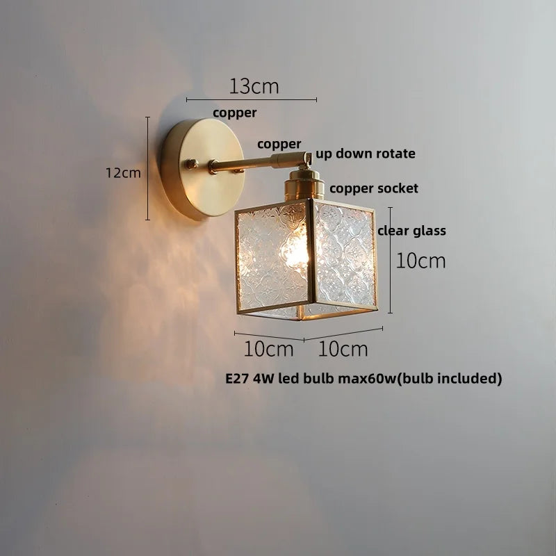 Clear Glass Bedside Lamp