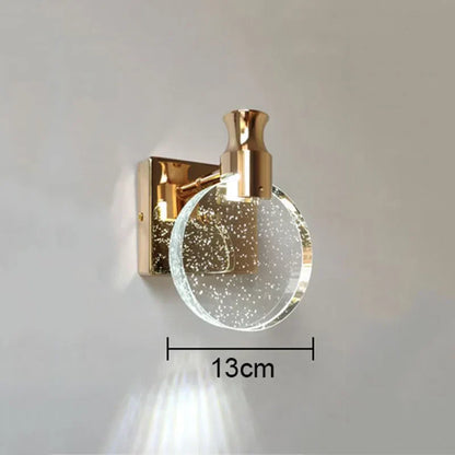 Lámpara de pared DecorBites™ Crystal Bubble: Iluminación moderna y lujosa para dormitorio, sala de estar y pasillo