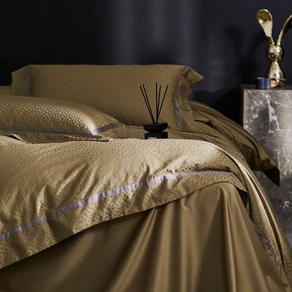 DecorBites™ 100s Egyptian Cotton King Queen Bedding Set: Sheet, Pillowcase, Duvet Cover