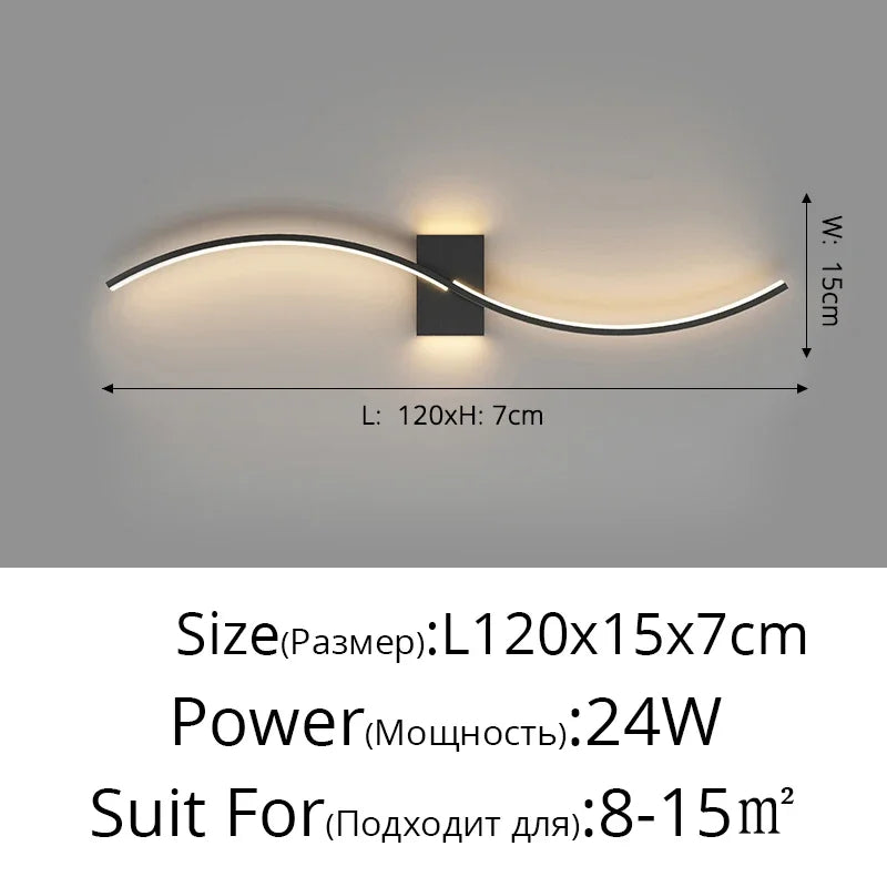 DecorBites™ LED Wall Lamp: Modern Long Line Design for Living Room, Bedroom, Hallway, Indoor Lighting