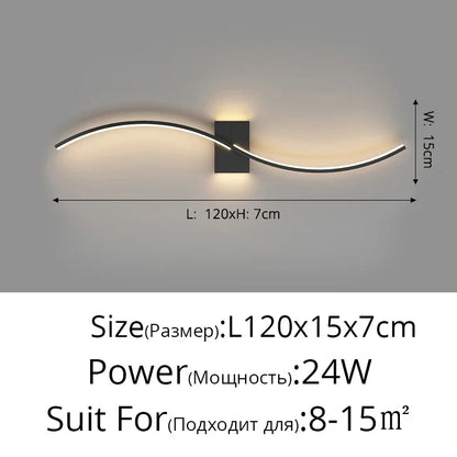 DecorBites™ LED Wall Lamp: Modern Long Line Design for Living Room, Bedroom, Hallway, Indoor Lighting