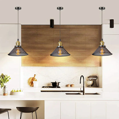 DecorBites™ Black Cage Pendant Light Iron Industrial Retro Lighting for Home Decor