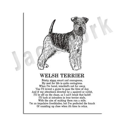 DecorBites™ Dog Breed Poster featuring Rhodesian Ridgeback, Havanese, and More