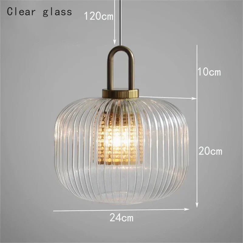DecorBites™ Glass Stripe LED Pendant Lights for Stylish Indoor Home Decor