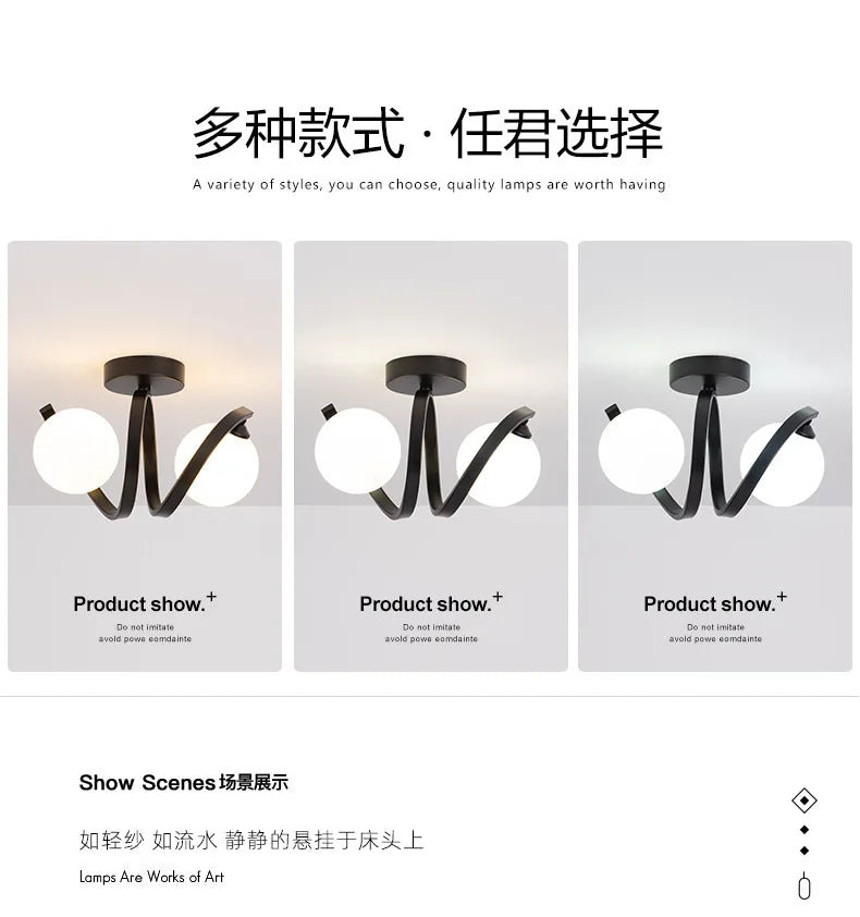 ديكوربايتس™ إضاءة السقف الزجاجية باللون الأسود الذهبي: إضاءة داخلية عصرية بسيطة لشرفة المدخل