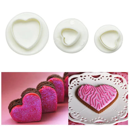 DecorBites™ Heart & Star Cake Decorating Cookie Cutter Set - Mini Pastry Tools For Kids