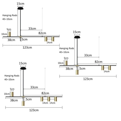 DecorBites™ Black Chandelier Pendant Lights for Dining Table, Kitchen, Living Room