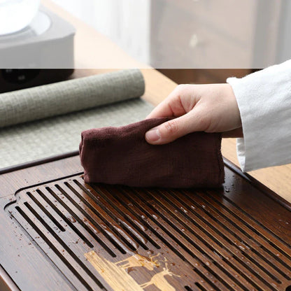 صينية شاي من الخيزران من DecorBites™: صينية شاي مستطيلة طبيعية لمجموعة شاي الكونغ فو