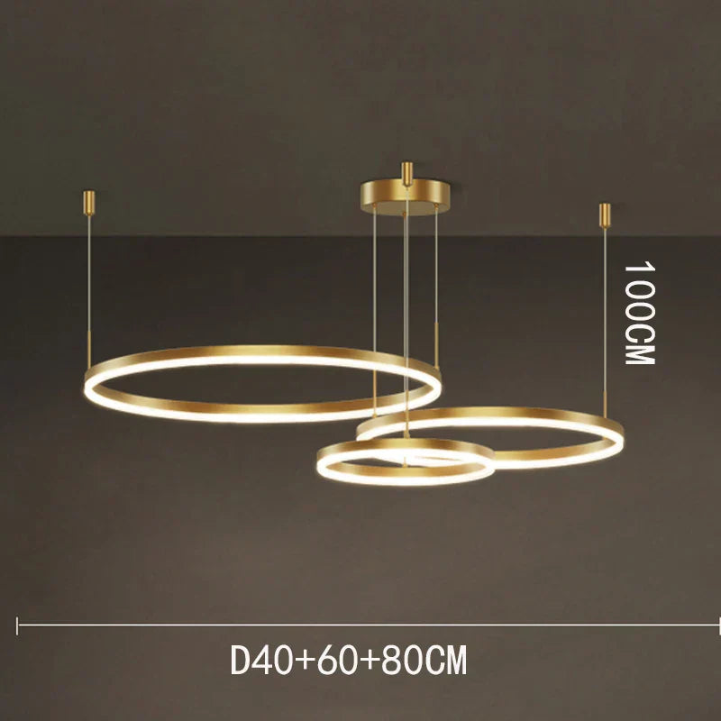 Antique Brass LED Chandelier