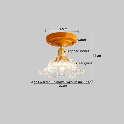 DecorBites™ Brass Glass Ceiling Lamp Modern LED Light Fixture - Elegant Home Decor