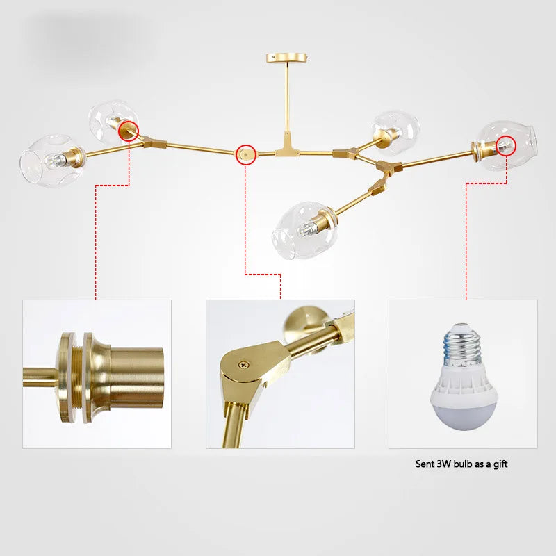 DecorBites™ Glass Pendant Lights: Nordic Modern Design for Bar, Dining, Living Room