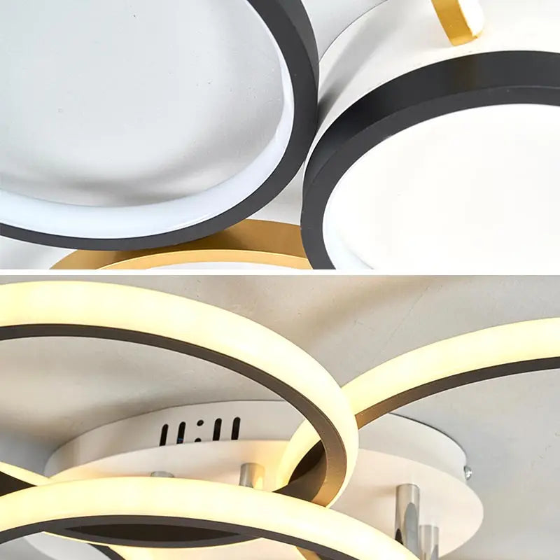 Decorbites™ LED-Deckenleuchter mit Fernbedienung für Wohnzimmer, Schlafzimmer, Küche, Lampe weiß