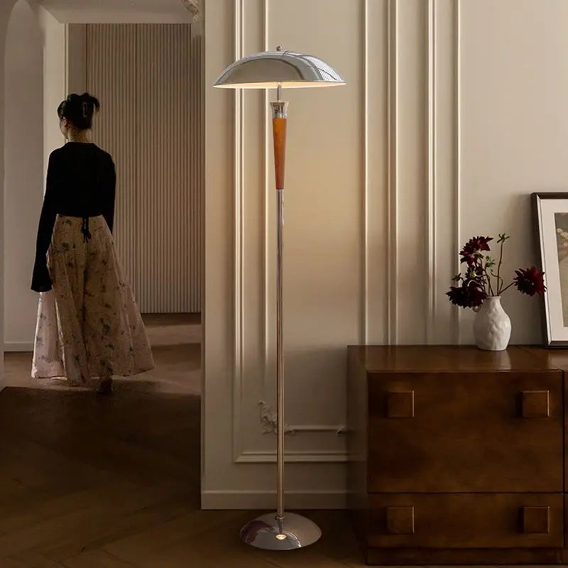 DecorBites™ Industrial Desk Lamp Medieval Style Wood/Iron LED Floor Lamp