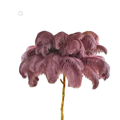 DecorBites™ Elegant Ostrich Feather Floor Lamp for Home Decor & Lighting