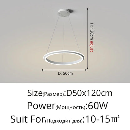 DecorBites™ LED Pendant Lamp: Modern Minimalist Style for Bedroom, Kitchen & Foyer