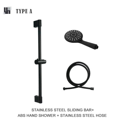 DecorBites™ ABS3 Rain Shower Head Set with Adjustable Rod & Hose