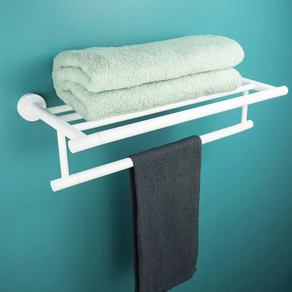 DecorBites™ Bathroom Accessory Set: Towel Rack, Toilet Brush, Paper Holder, Toothbrush Holder, Soap Tray