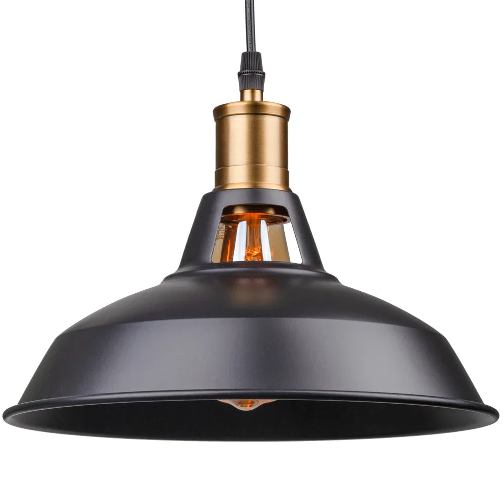DecorBites™ Industrial Farmhouse Black Pendant Light for Kitchen - E27 Based