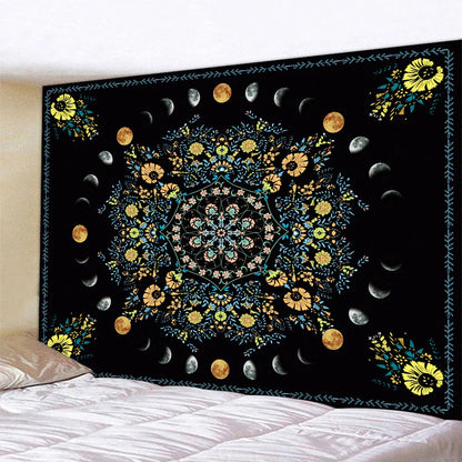 Decobites Psychedelic Butterfly Sun Moon Tapestry for Bohemian Bedroom Wall Decor