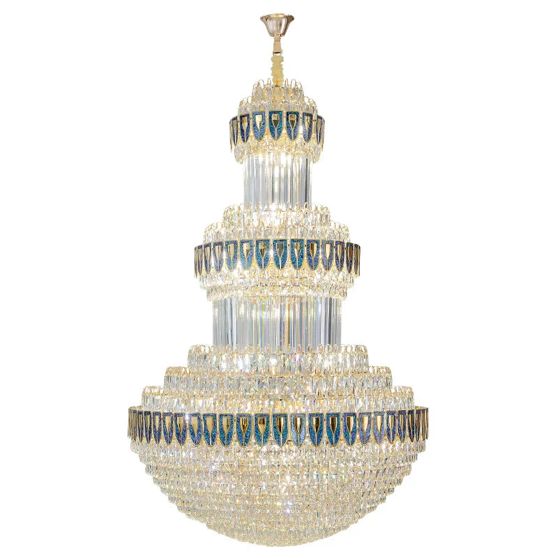 DecorBites™ Crystal Chandelier: Luxury Lighting for Villa, Hotel, Office & Exhibitions