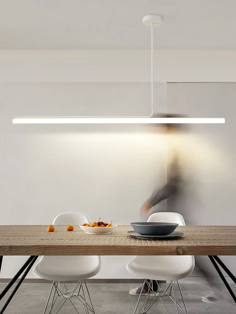 DecorBites™ Black LED Chandelier: Modern Dimmable Pendant Lights for Dining Room & Kitchen.
