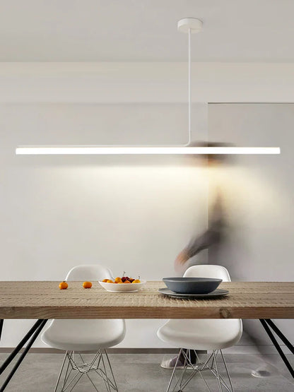 DecorBites™ Black LED Chandelier: Modern Dimmable Pendant Lights for Dining Room & Kitchen.