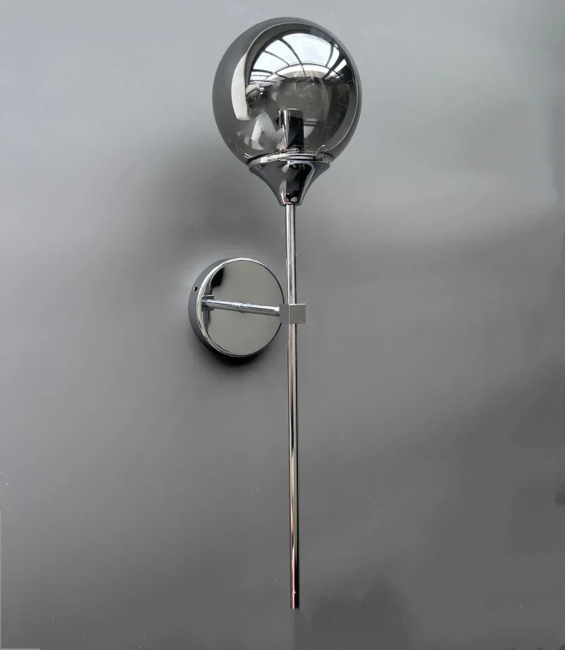 DecorBites™ Golden Glass Ball Wall Sconce: Modern Nordic Metal Lighting for Living Room