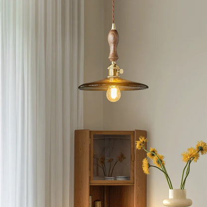 Lámpara colgante de vidrio ámbar LED Decorbites™ - Estilo vintage americano para la decoración del hogar