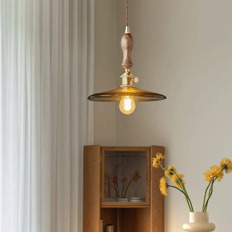 Lámpara colgante de vidrio ámbar LED Decorbites™ - Estilo vintage americano para la decoración del hogar