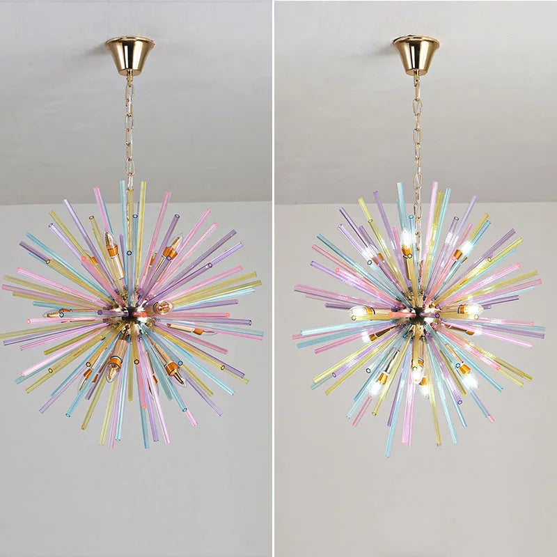DecorBites™ Dandelion Chandelier Glass Hanging Lighting for Kids Room, Bedroom, Dining Room