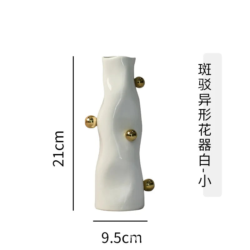 مزهرية كروية هندسية من DecorBites™: تنسيق زهور خزفي فريد لديكور المنزل