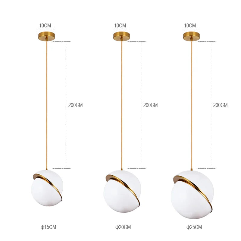 DecorBites™ LED Ball Chandelier for Dining Room Bedroom Decor - Nordic Creative Pendant Lights