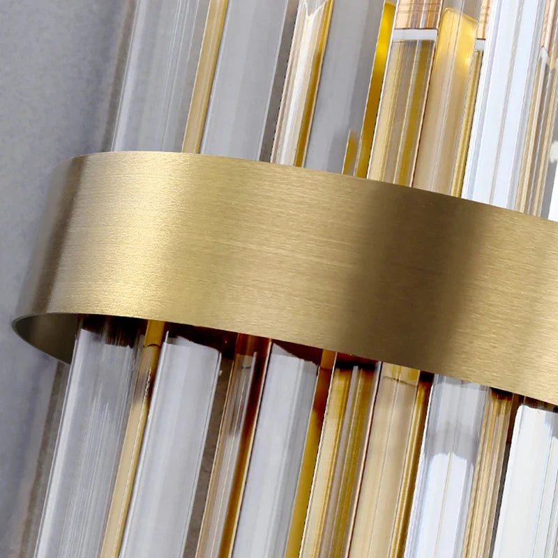 DecorBites™ Gold Crystal Bracket Light: Stylish Lighting Fixtures for Home Wall Decor