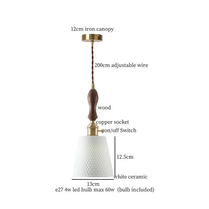 DecorBites™ Ceramic LED Hanging Pendant Light - Modern Nordic Design for Home Decor