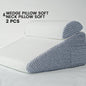 Decobites Memory Foam Bed Wedge Pillow Set - Back, Leg, and Knee Pain Relief