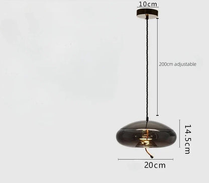 DecorBites™ Glass LED Chandeliers for Living Room Bedroom Kitchen Pendant Lamp