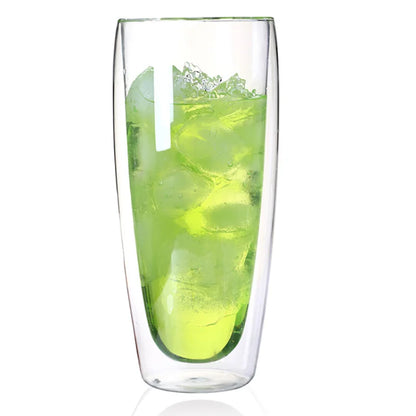 DecorBites™ Heat-Resistant Double Wall Glass Cup | Versatile Drinkware for Home