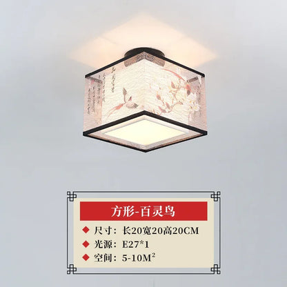 Lámpara de techo tipo araña china DecorBites™ Lotus, sencilla, para pasillo, con iluminación LED.