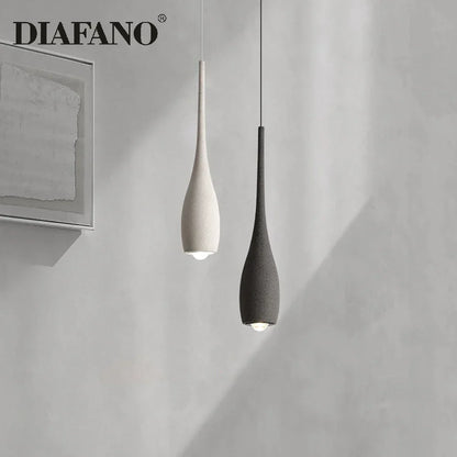 Lámpara colgante de cemento DecorBites™ con luz LED, estilo industrial retro.