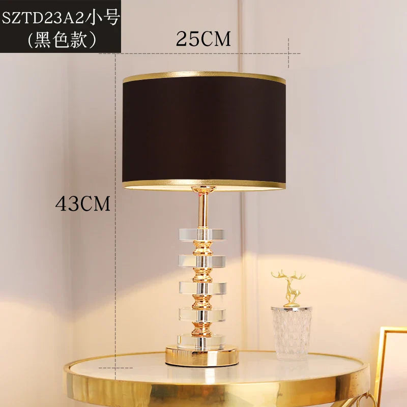 DecorBites™ Crystal Table Lamp: Elegant Modern American Style for Living Room Bedroom