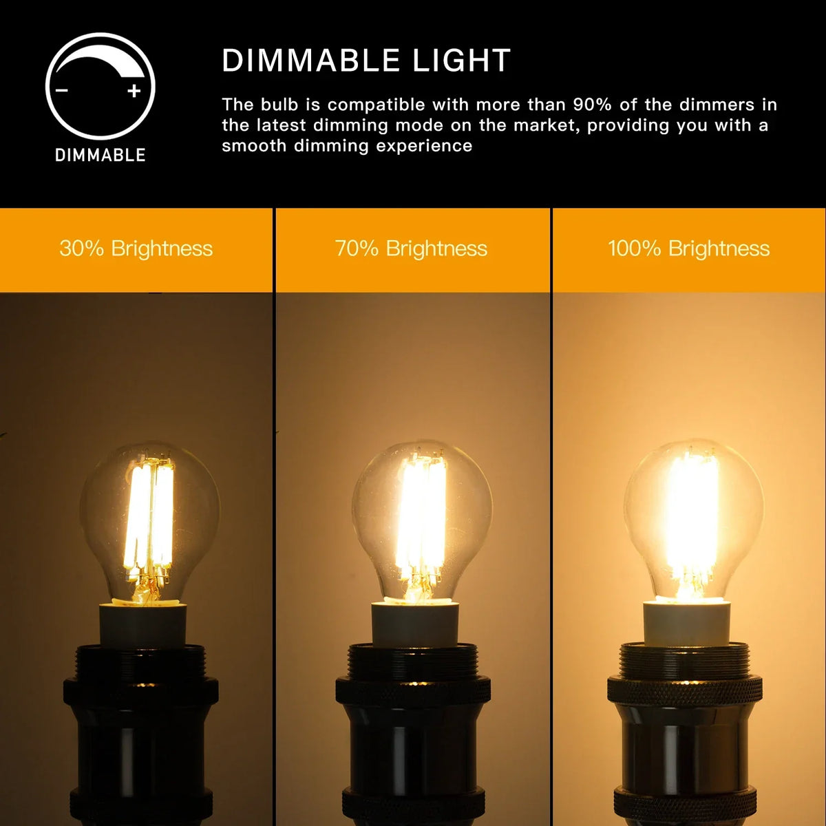 Decorbites™ LED-Filament-Globuslampen G45 E27 6,5 W Hohe Lumen Ultrahelle Glühbirnen